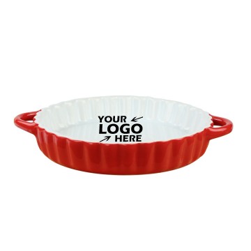 Pie Dish with Ribbed Edge